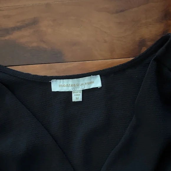 Elegant Black Ruffle Dress - Picture 2 of 7